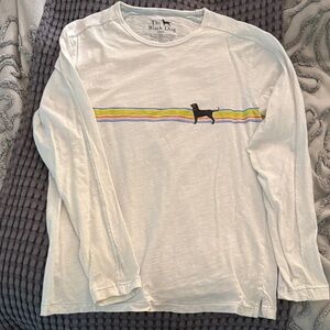 The Black Dog White Shirt with Colorful Stripe